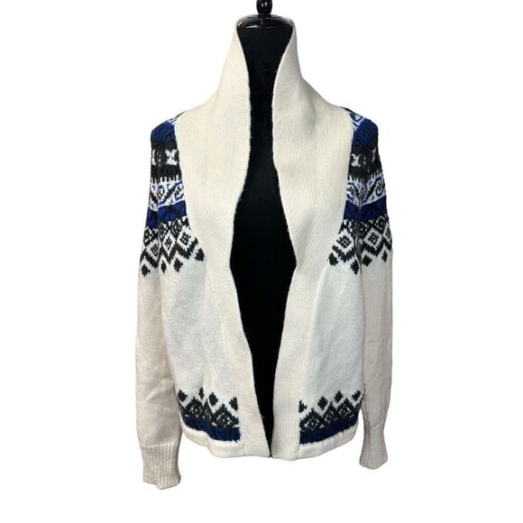 Vineyard Vines Shawl Collar Open-Front Fair Isle Sweater Cashmere XS - Picture 5 of 14